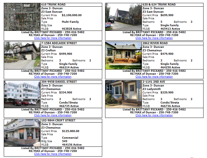 Brittany Pickard - Active Listings March 14, 2020