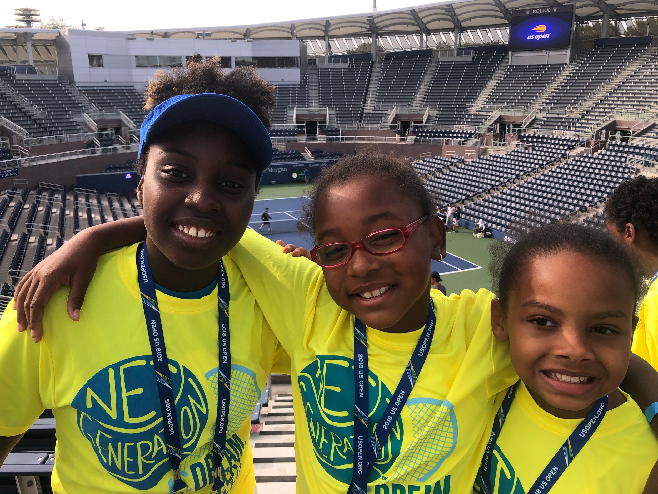 Mackenzie, Isabella and Jalissa at 2019 US Open Experience 