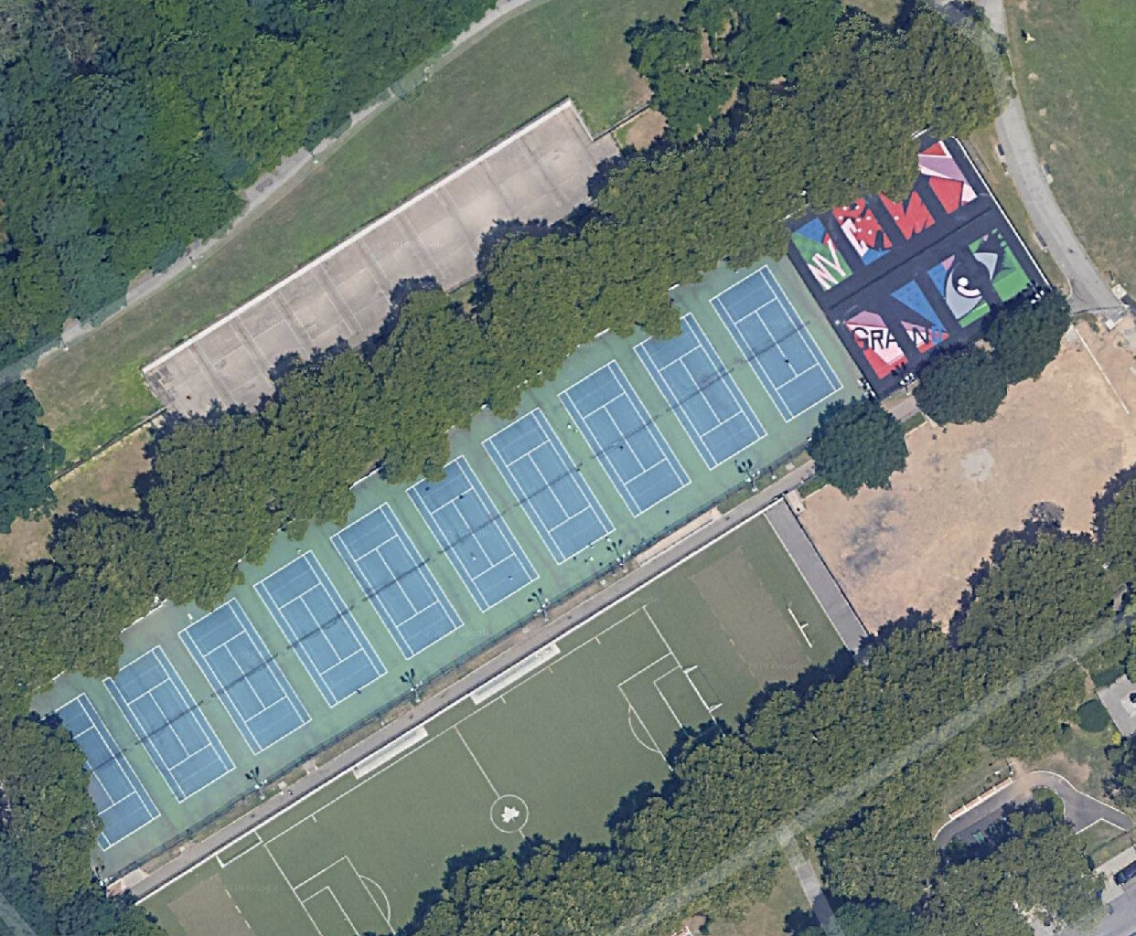 Overhead view of our Courts