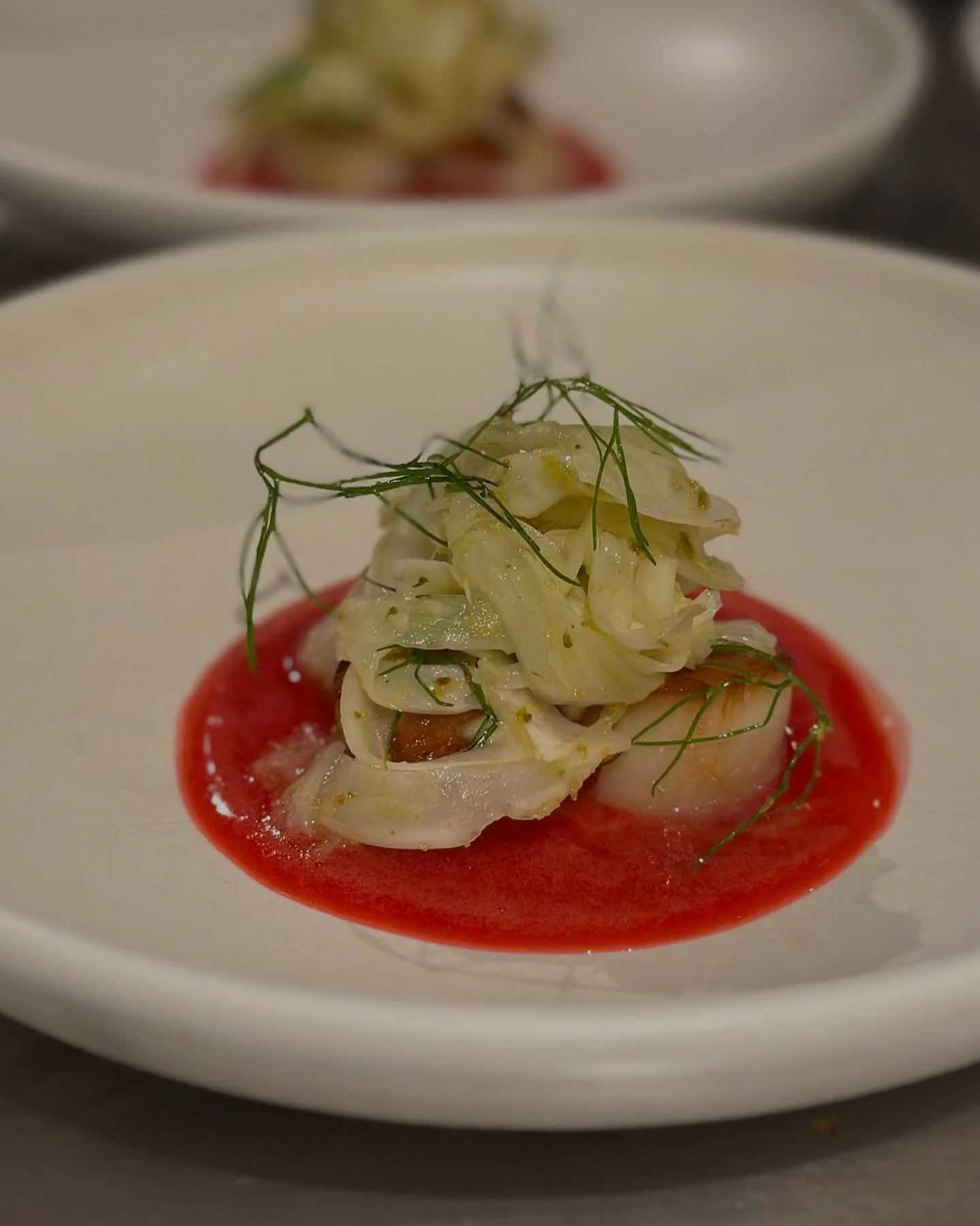 ✨cooking lately✨
&bull;scallops with raspberry and fennel (get tix for my @meetresident dinner and have a bite of this beauty)
&bull;trout with sweet potato and passion fruit ponzu
&bull;Brazilian carrot cake
&bull;zero waste Caesar salad - with gem 