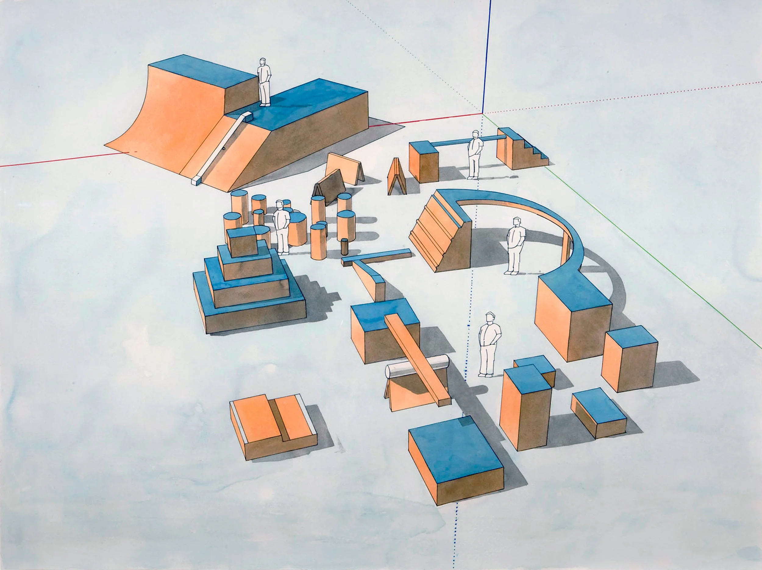 SketchUp Drawings: Obstacle Course
