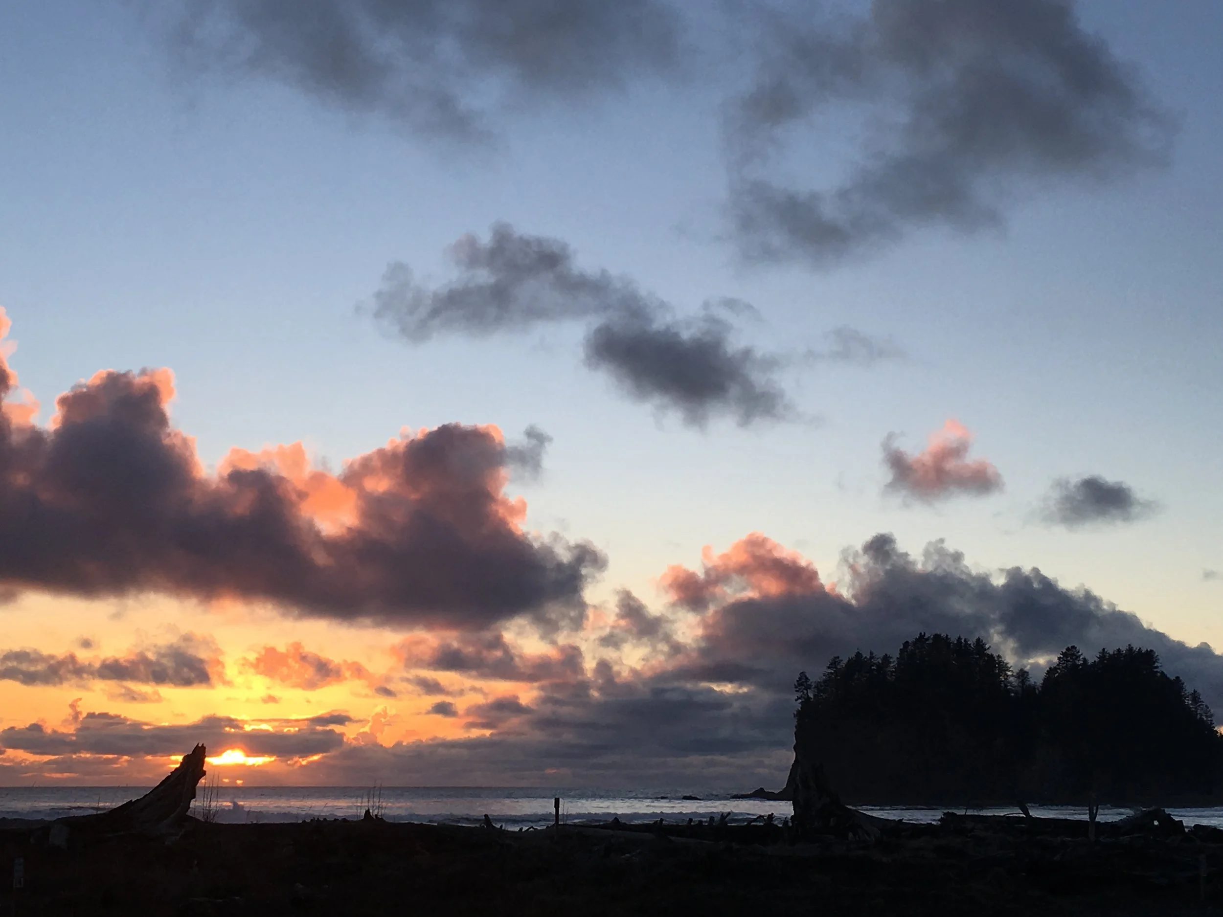 James Island at Sunset~ La Push First Beach