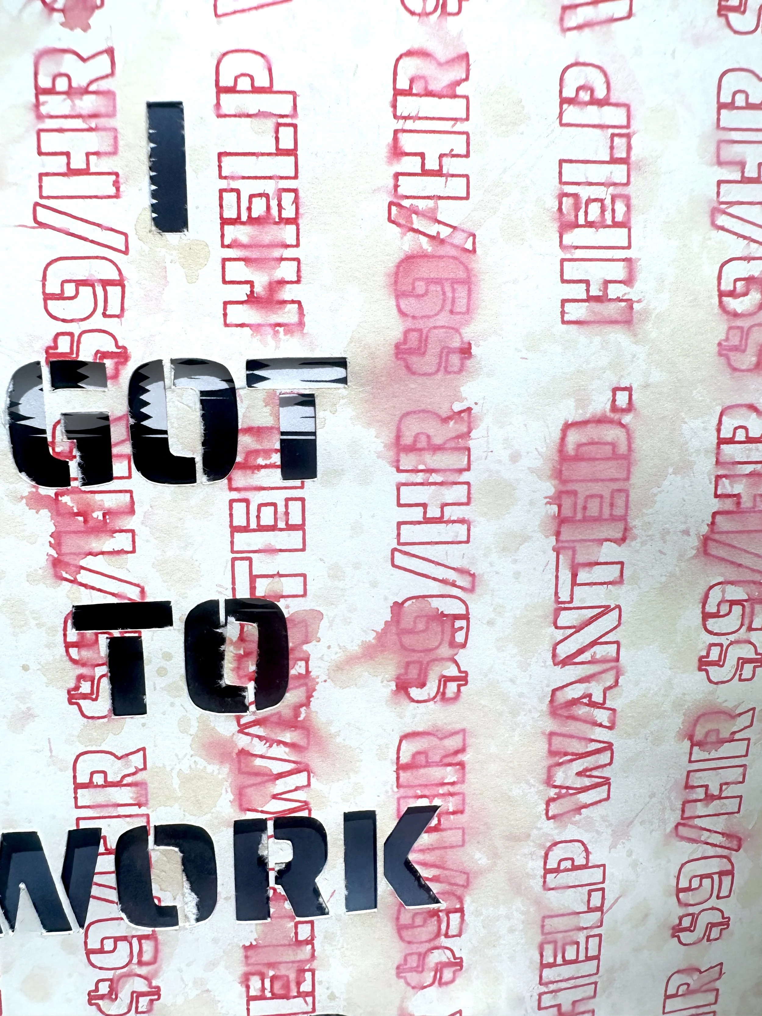 Battle of Attrition or Failing The American Dream, Paper installation, 2026