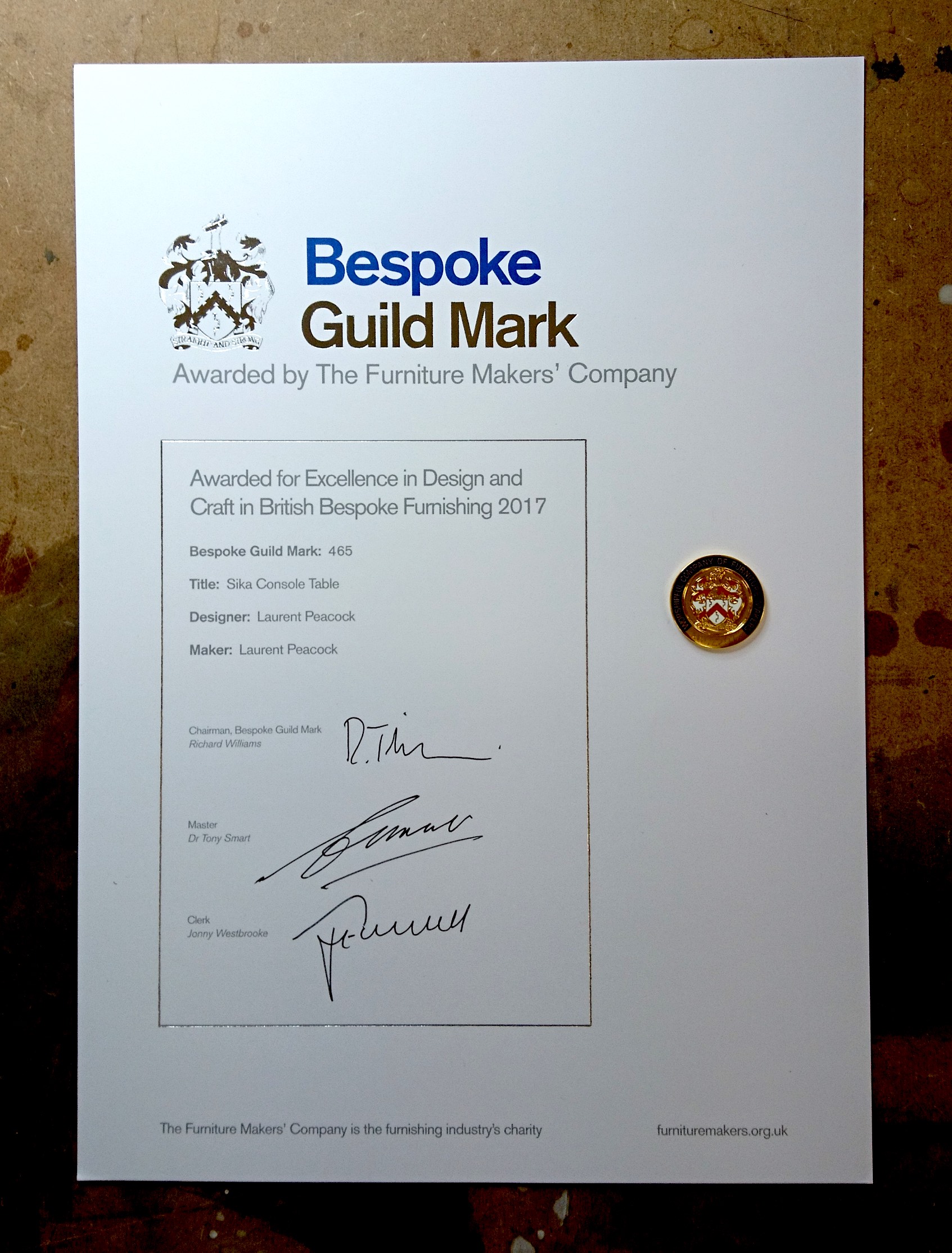 Guild Mark certificate
