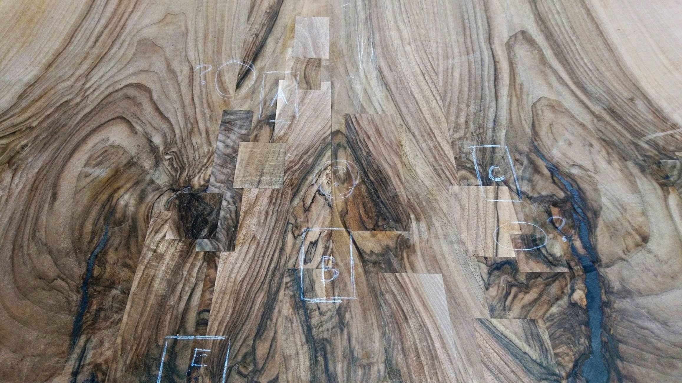 Walnut grain patches