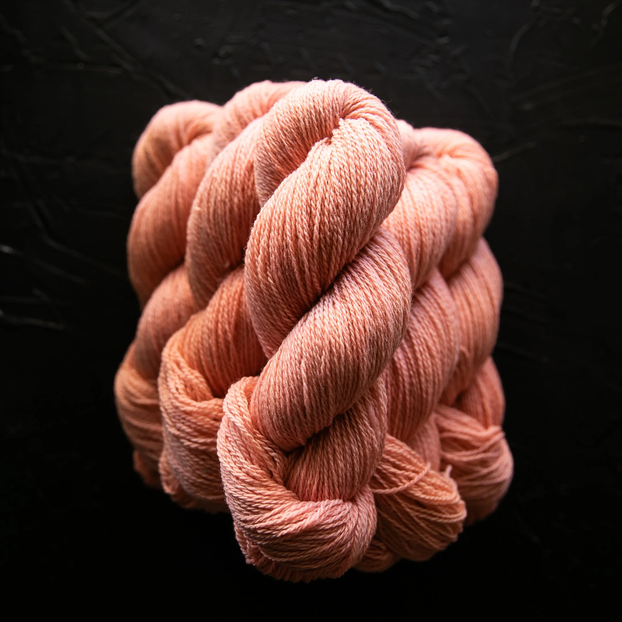 Rose Quartz (warm peach pink) ROOTS COLLECTION — Corriedale Fingering
