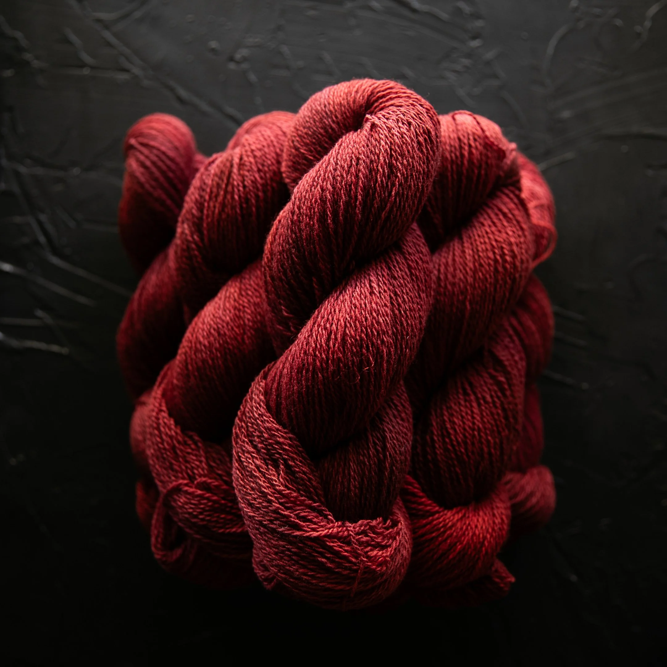 Garnet (deep classic red) ROOTS COLLECTION — Corriedale Fingering