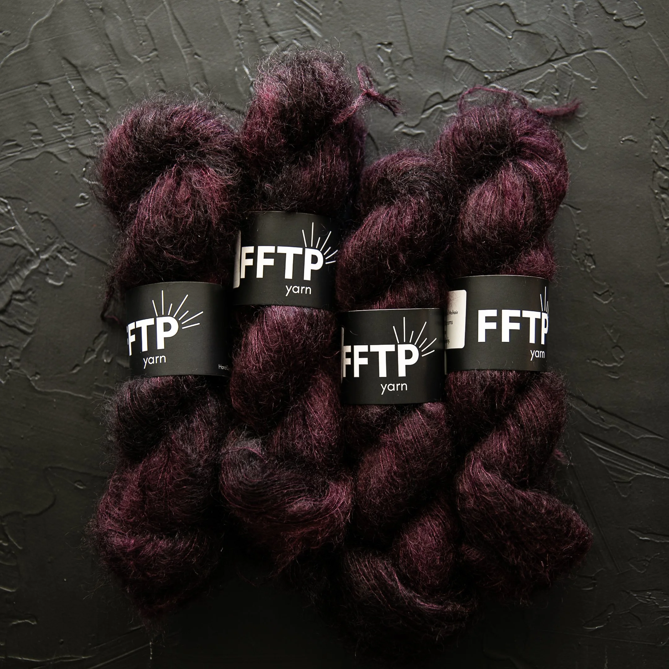 Aubergine (eggplant purple) LUCKY STRIKE — Mohair Silk