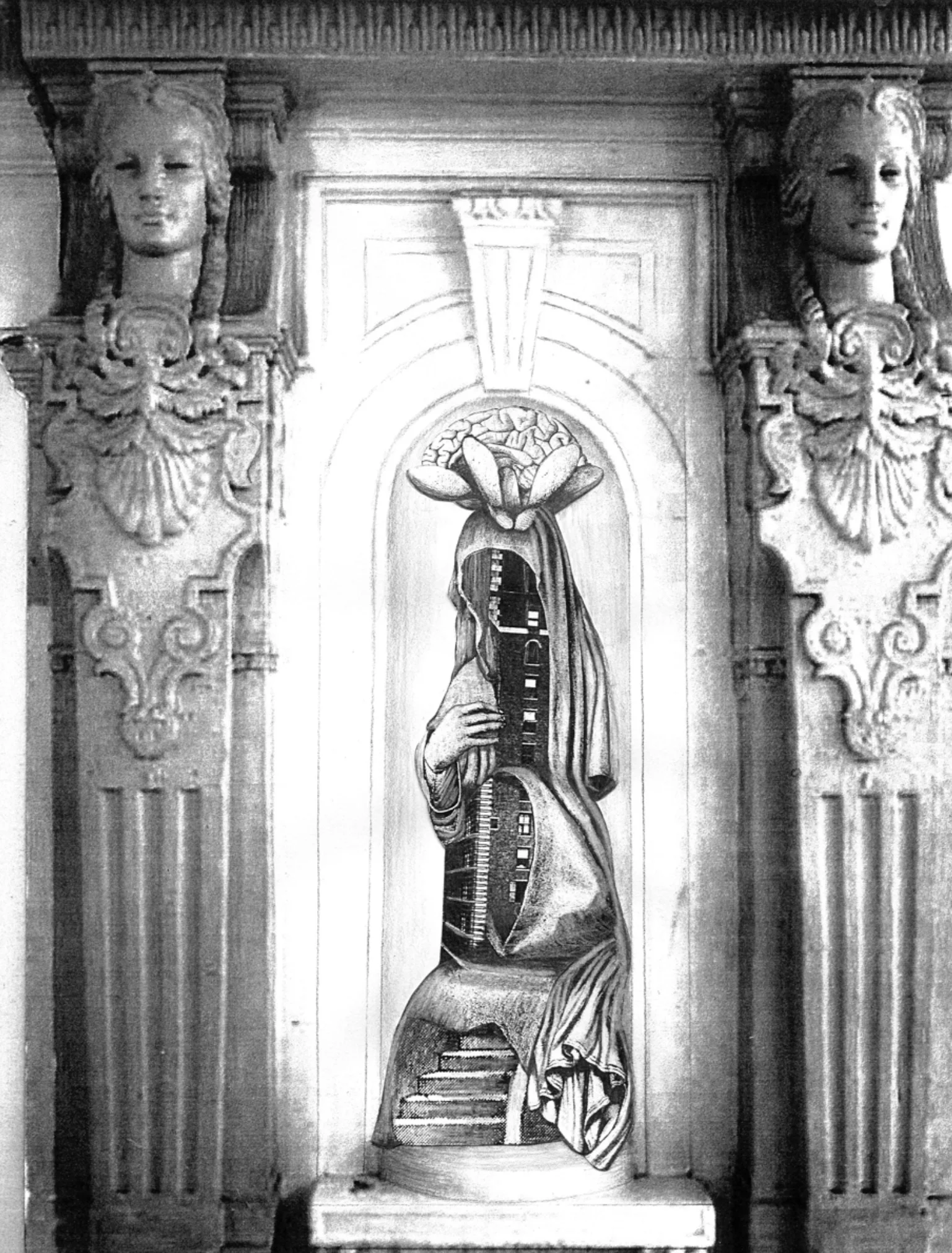 Proposal drawing for the piece based on the George Washington Hotel building. Photo courtesy of the artist.