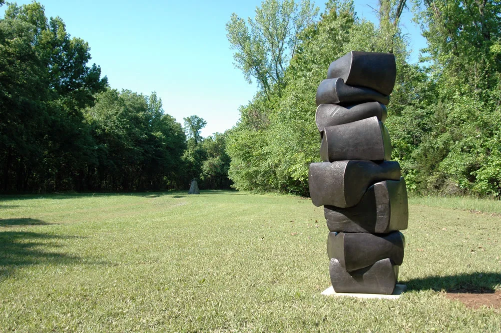 STACK I , Tom Joyce. Forged high-carbon steel, 74" x 34" x 32" - 5,507 lbs. Collection of Robyn & John Horn