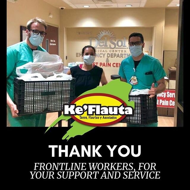 We cant say it enough &bull; THANK YOU &bull; GRACIAS &bull; Thank you healthcare heroes, Thank you El Paso, Thank you @feedelpaso for letting us be a part of this amazing project &bull; For donating meals to our Healthcare Heroes through local busin