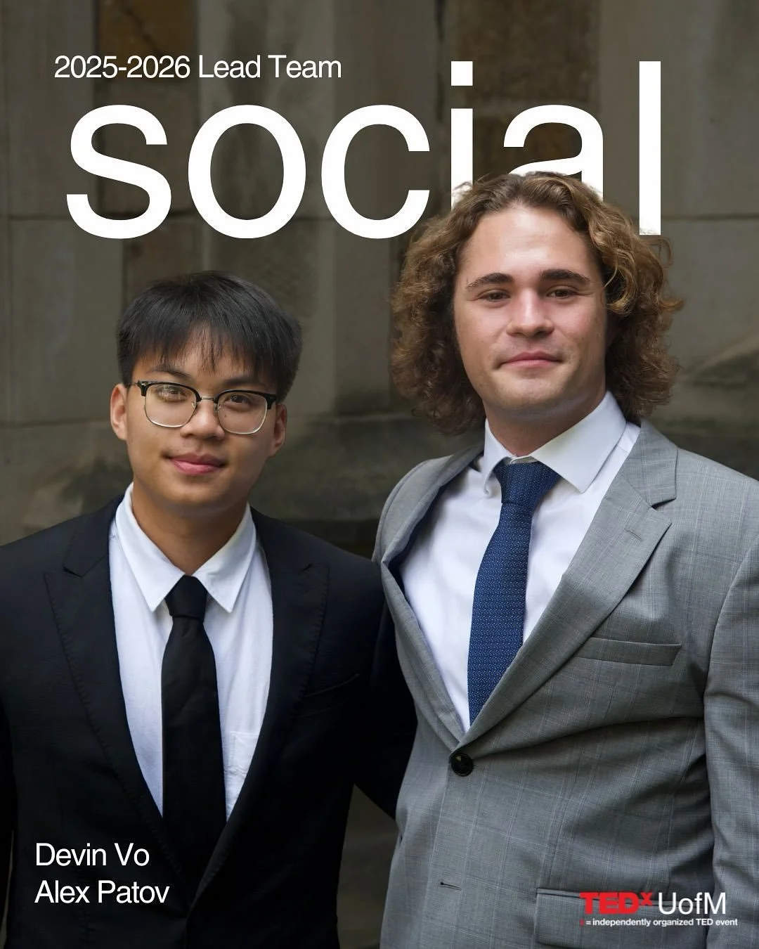 Last but not least&hellip;Because TEDx is about more than the conference, our social chairs build community year-round, bringing the TEDx spirit into our everyday lives. Devin Vo and Alex Patov make every TED event endlessly fun.

A little more about