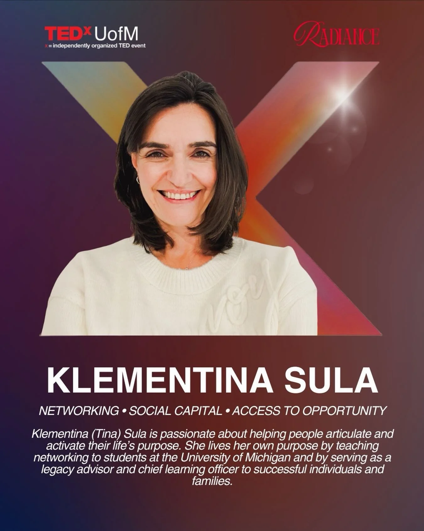 Closing out our 2026 speaker reveals, we&rsquo;re thrilled to announce 𝑲𝑳𝑬𝑴𝑬𝑵𝑻𝑰𝑵𝑨 𝑺𝑼𝑳𝑨 as our final speaker.

Klementina (Tina) Sula is passionate about helping people articulate and activate their life&rsquo;s purpose. She brings this 