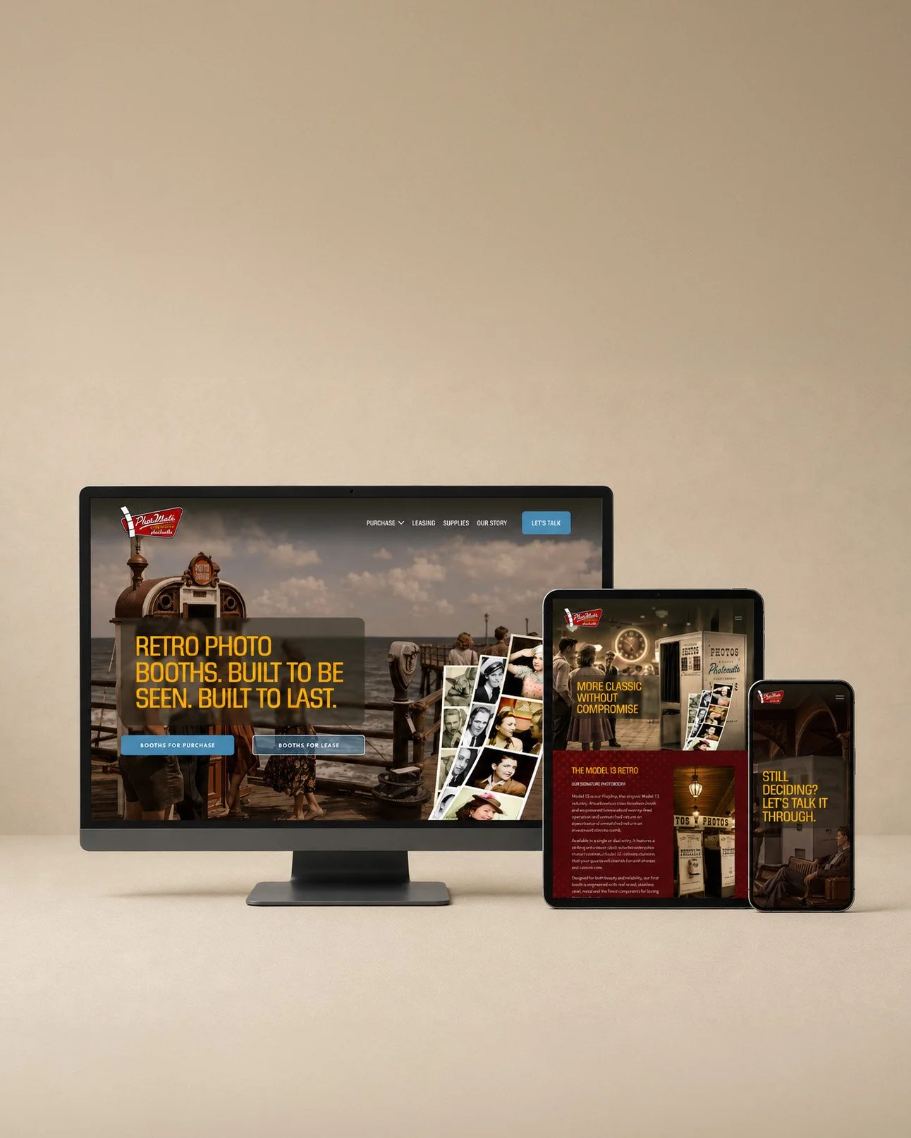 PhotoWorks Interactive responsive website mockup