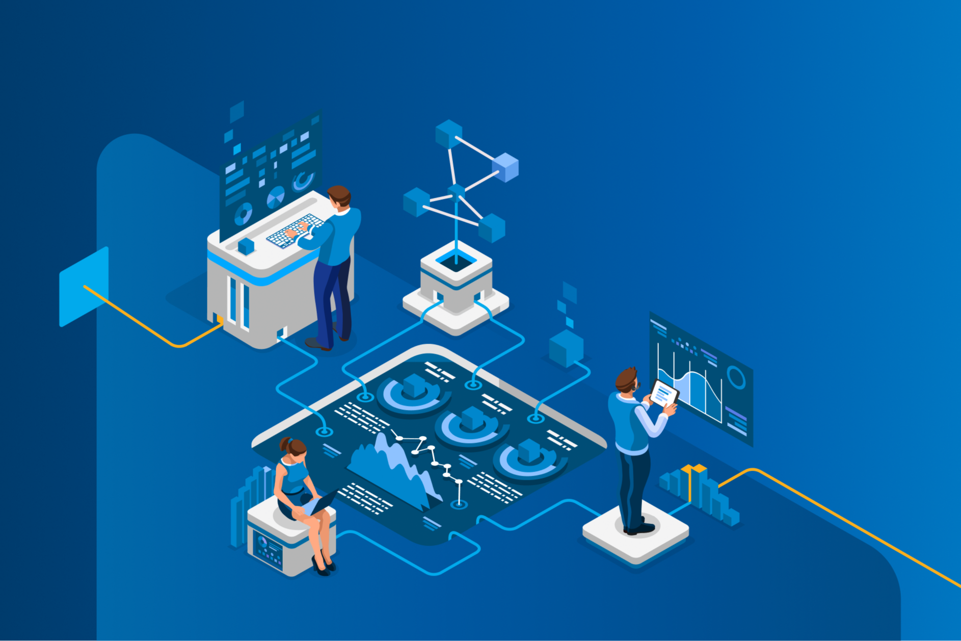 China Telecom Americas Illustration Style