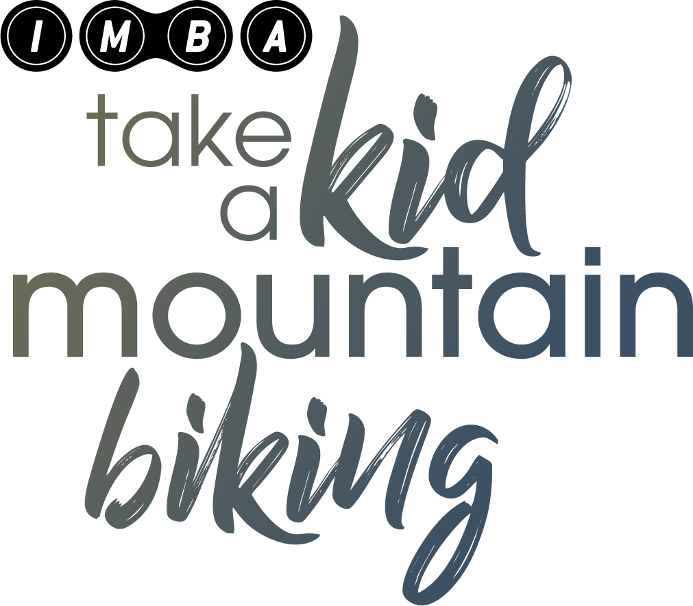 IMBA take a kid mountain biking logo