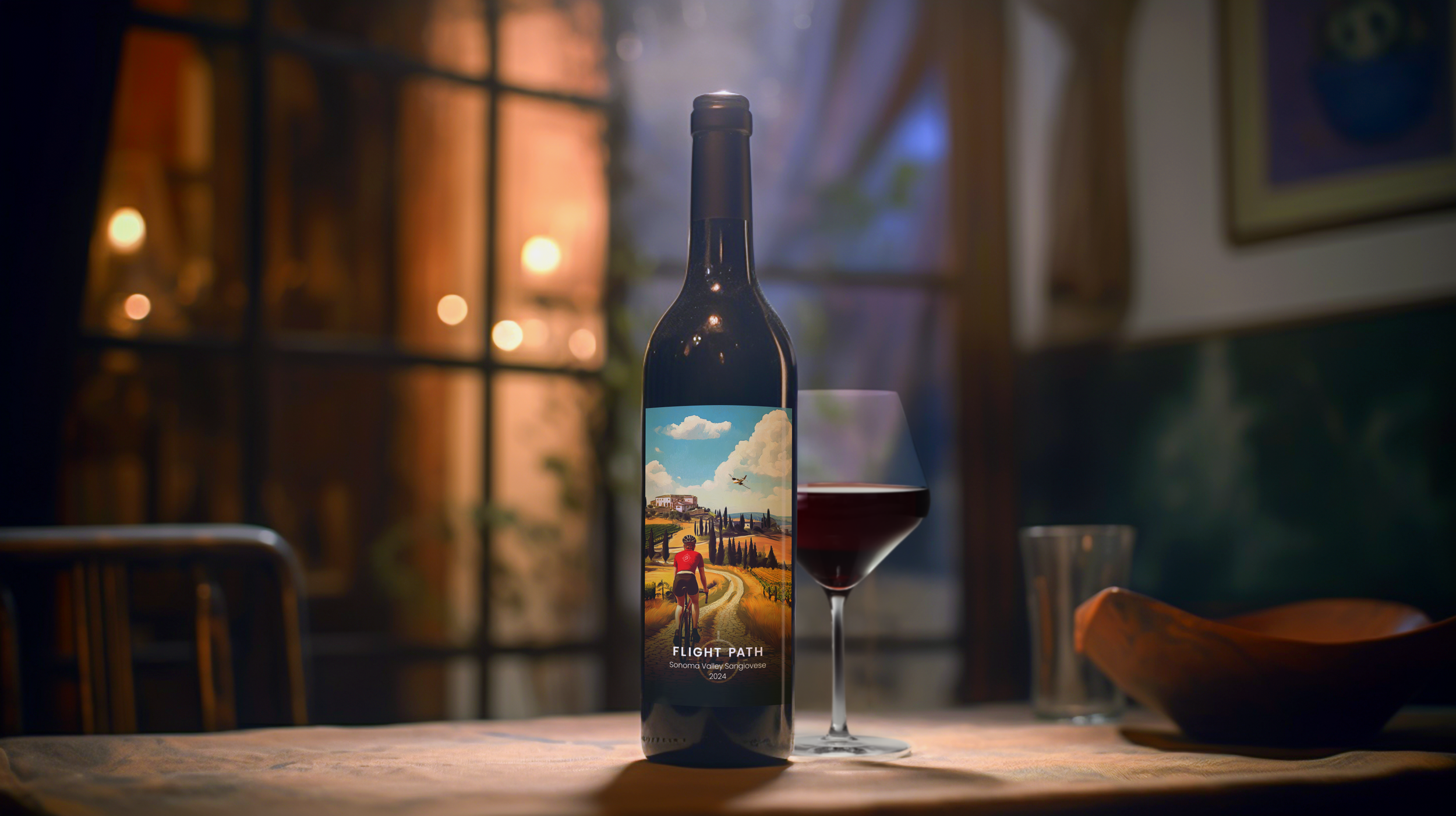 Flight Path Sangiovese wine label
