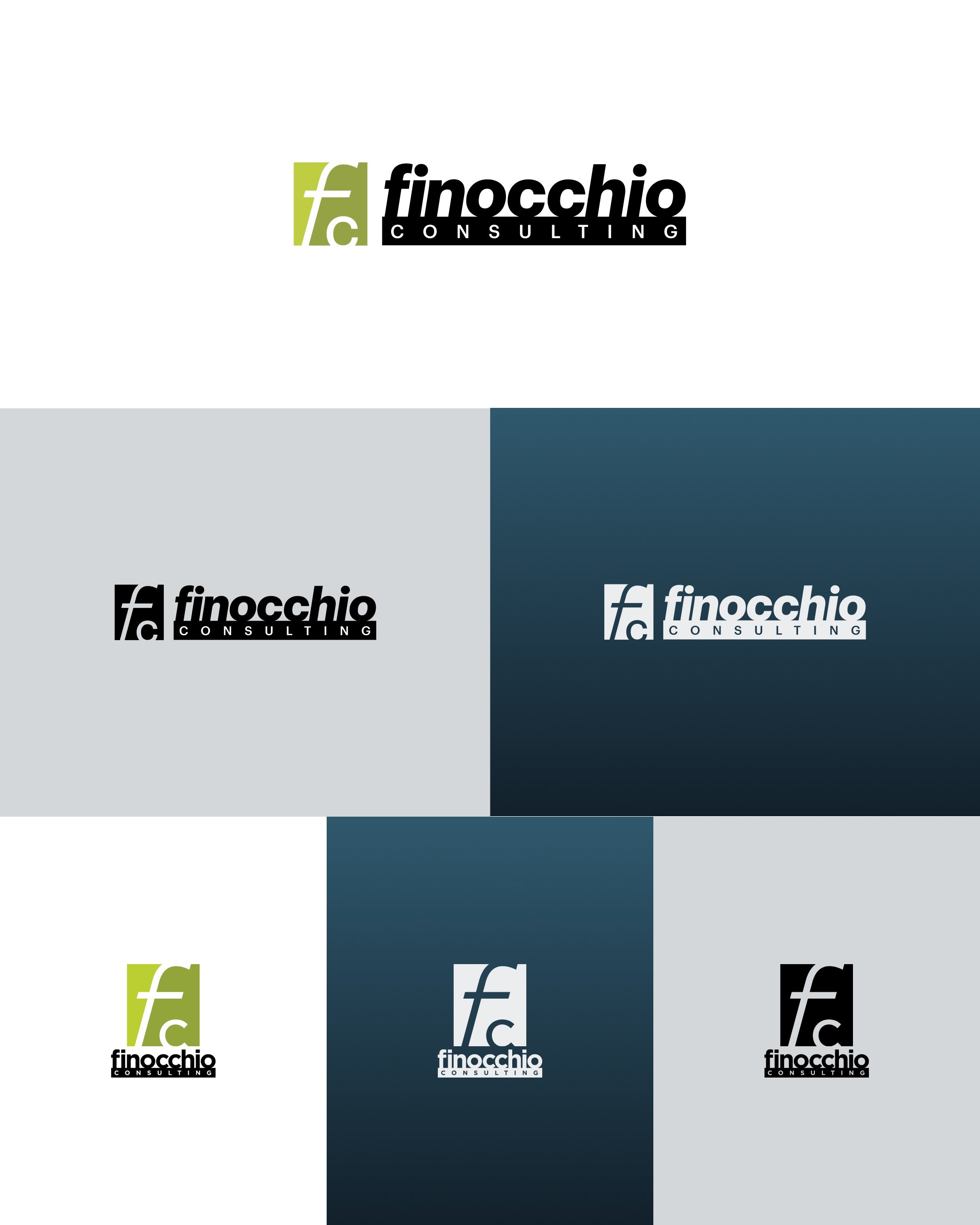 Finocchio Consulting's updated logos both horizontal and stacked