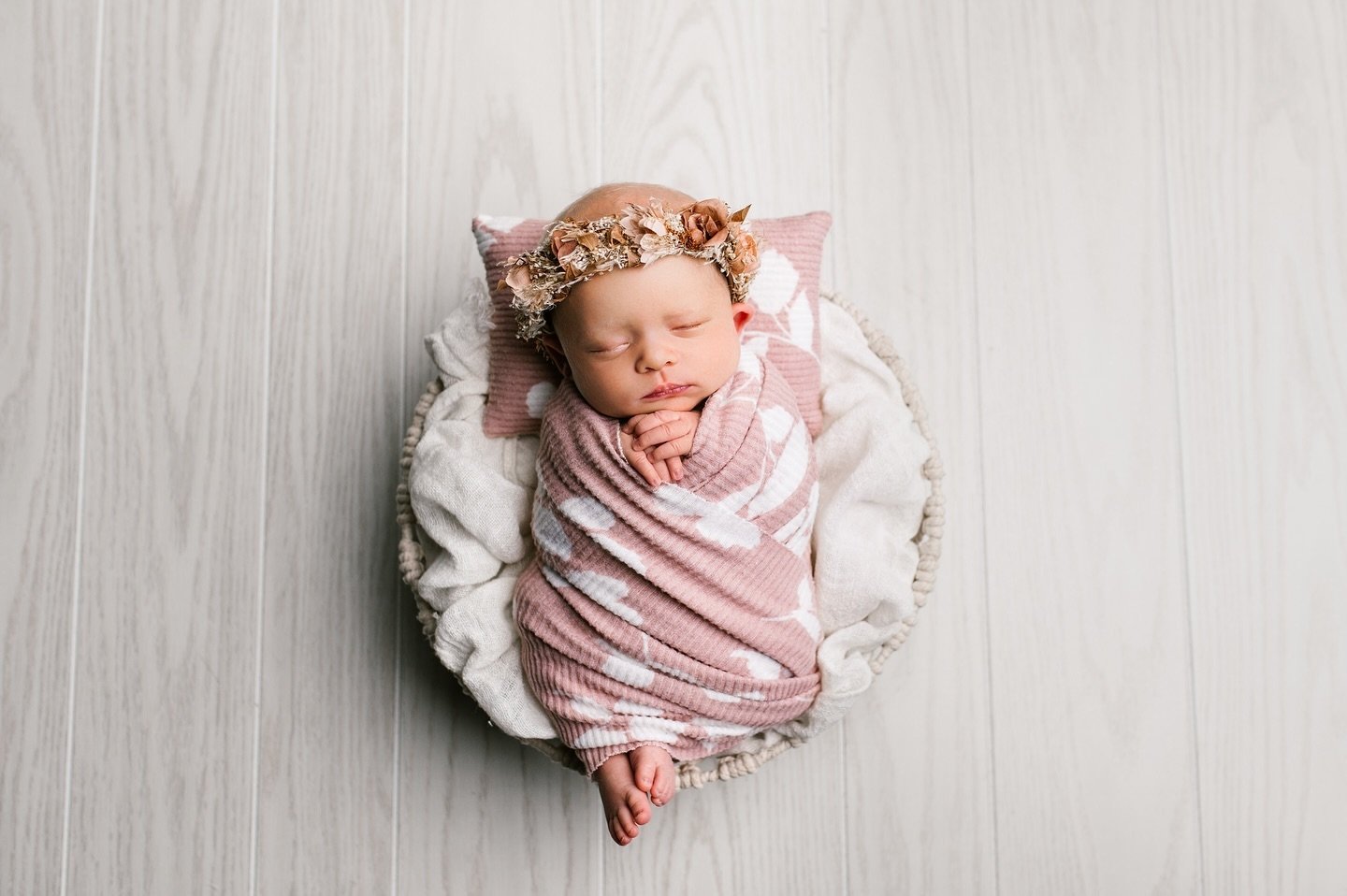 I love a simple floral wrap! So cute on this sweet baby girl!