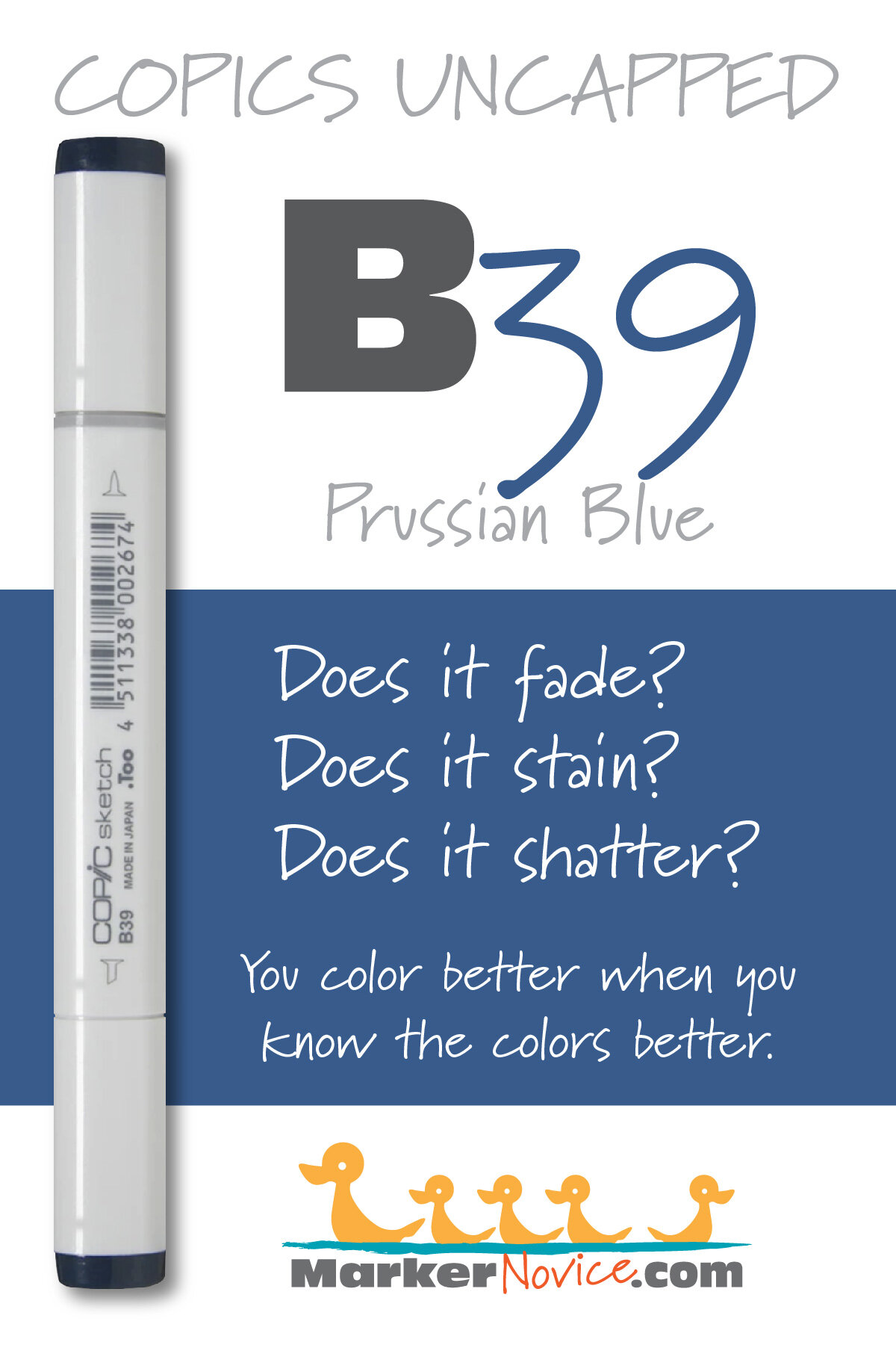PB3 Cobalt Blue: Testing Ohuhu Markers for Lightfastness and
