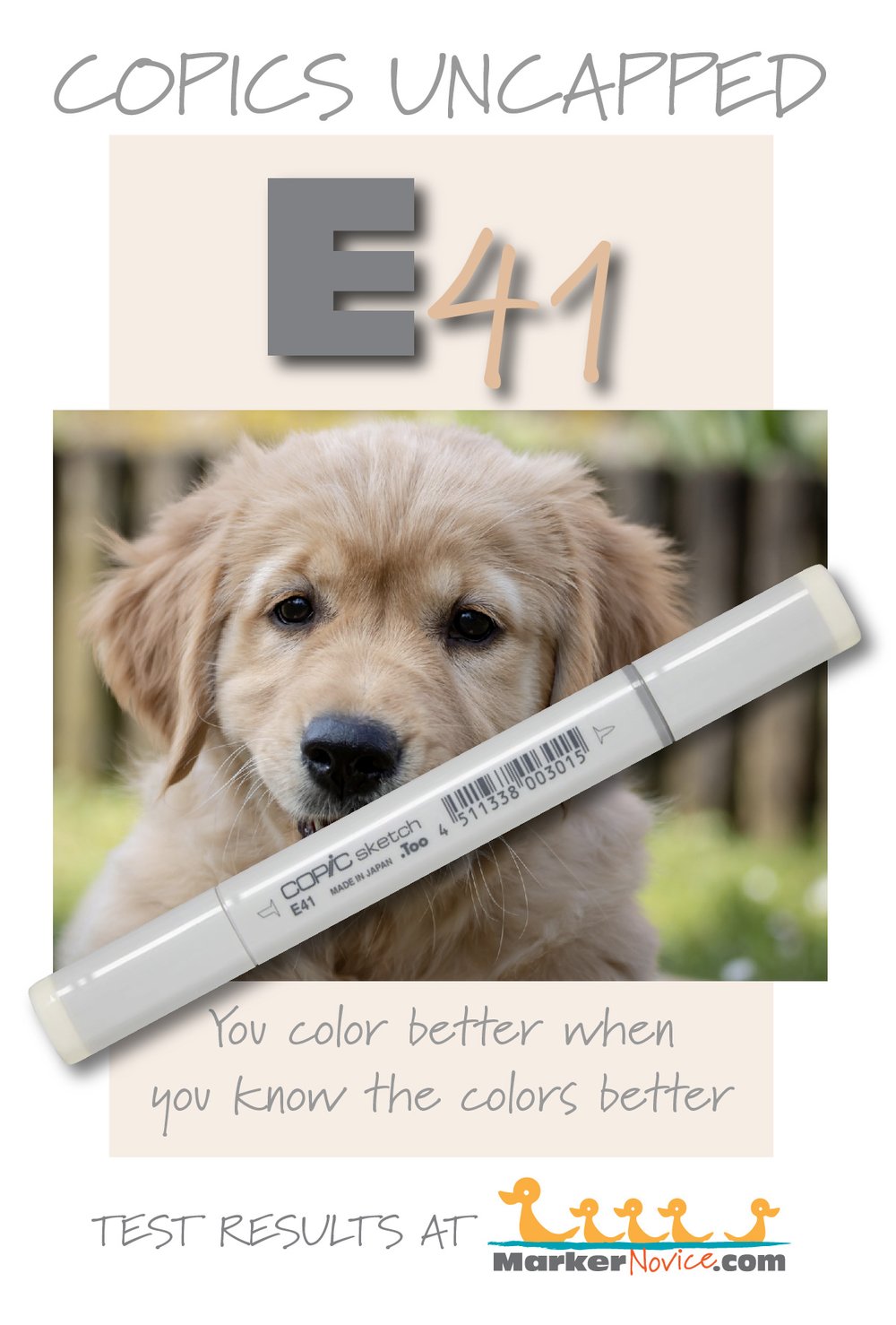 E49 Dark Bark: Copics Uncapped (Marker Swatch, Ink Testing