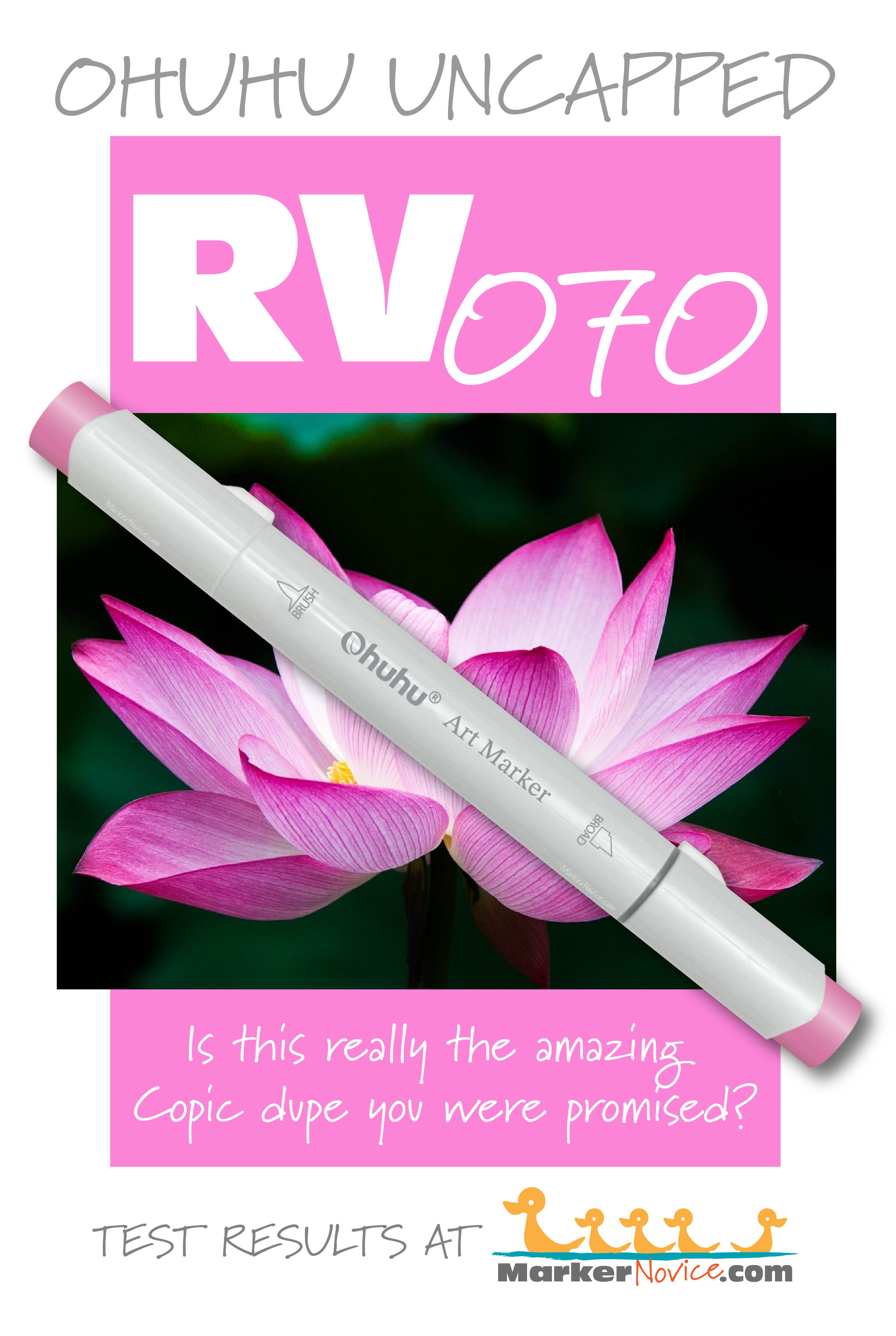 RV070 Sakura Pink: Testing Ohuhu Markers for Lightfastness and Quality —  Marker Novice