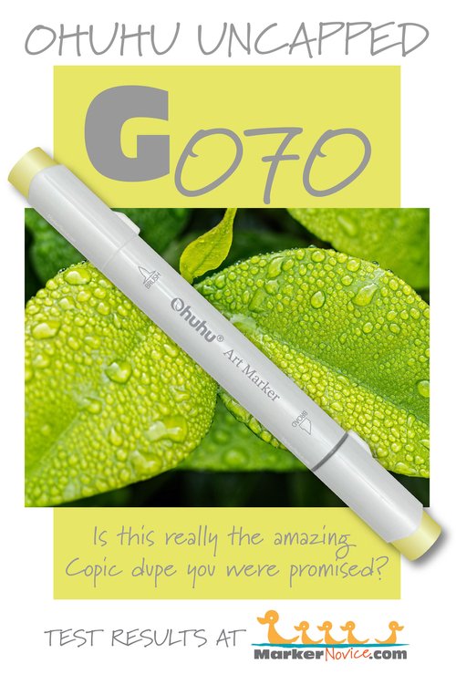 G070 Lemon Green: Testing Ohuhu Markers for Lightfastness and Quality —  Marker Novice