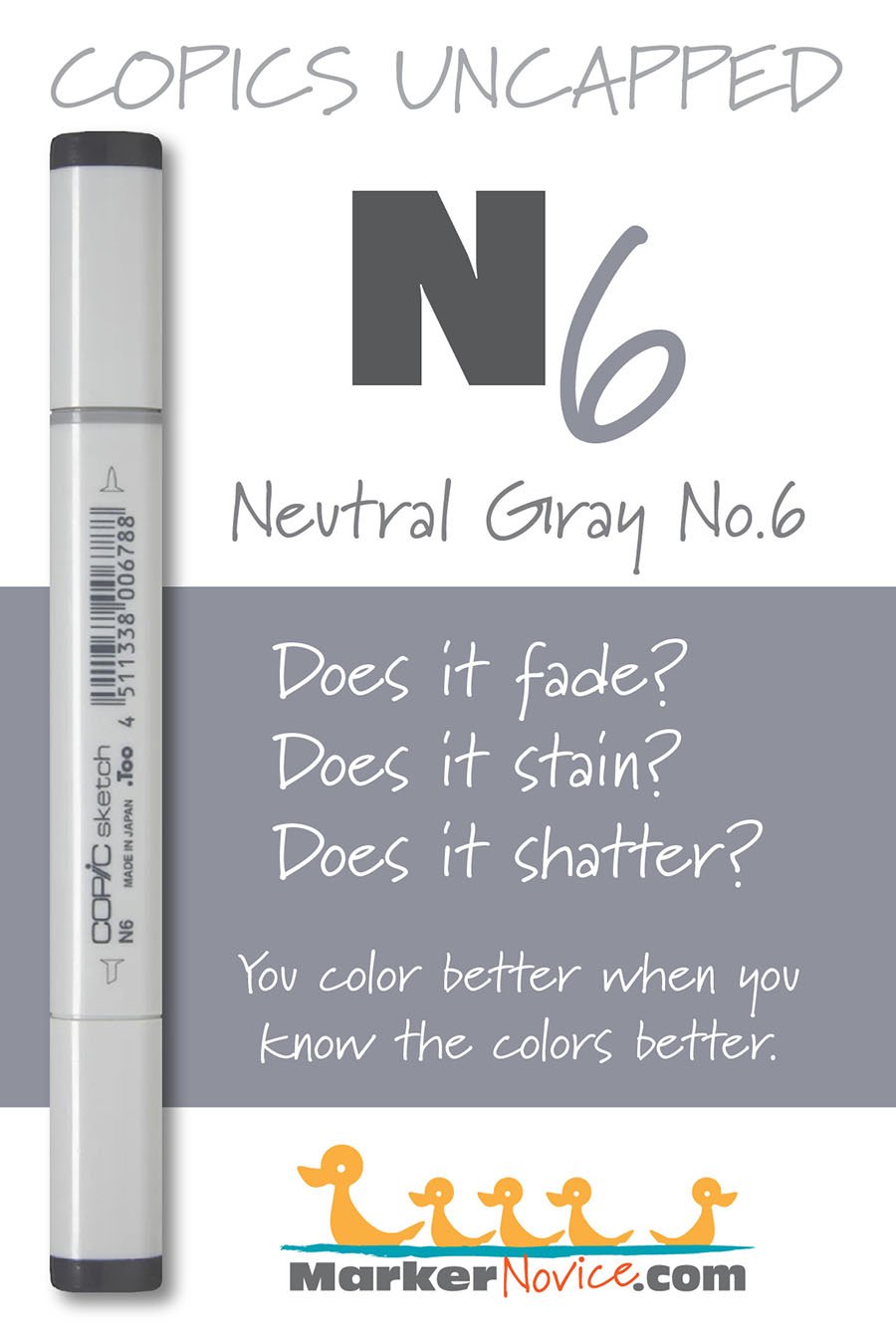 Copic Various Ink 12ml Refill N6 Neutral Gray 6