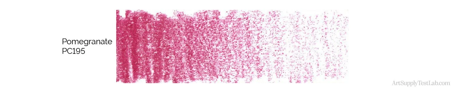 a gradient swatch of Prismacolor Pomegranate 195