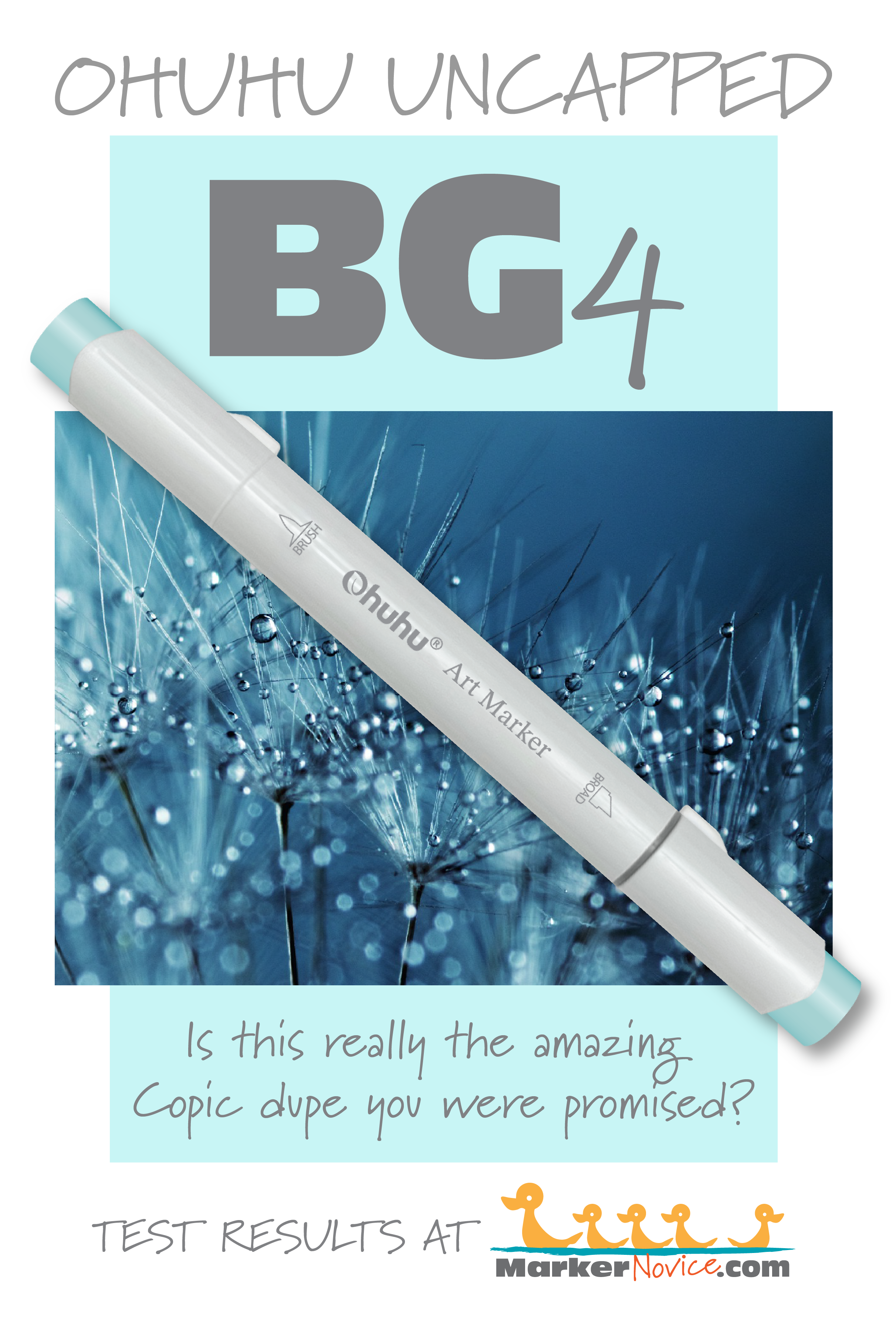 BG4 Mint Blue: Testing Ohuhu Markers for Lightfastness and Quality — Marker  Novice