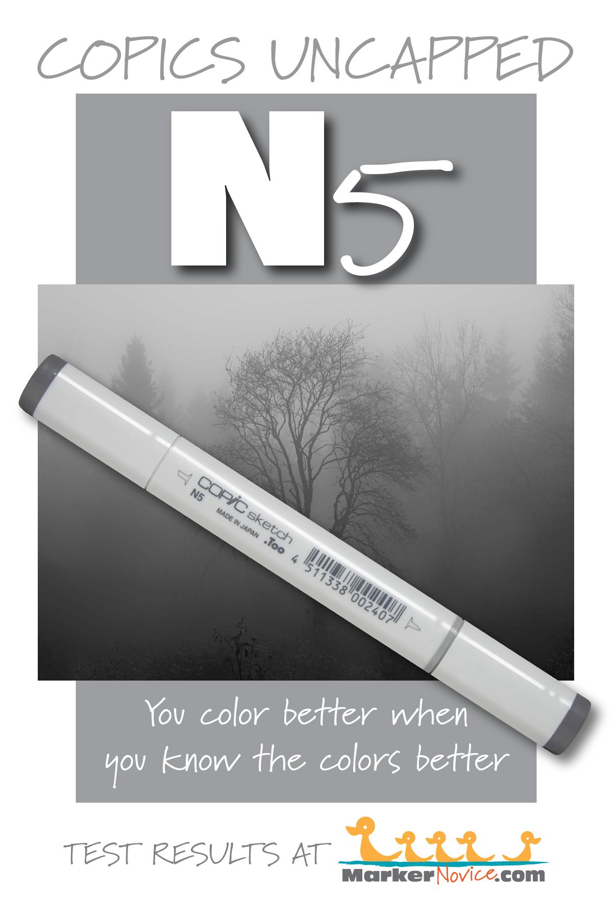 copic sketch markers - N0, N3, N5