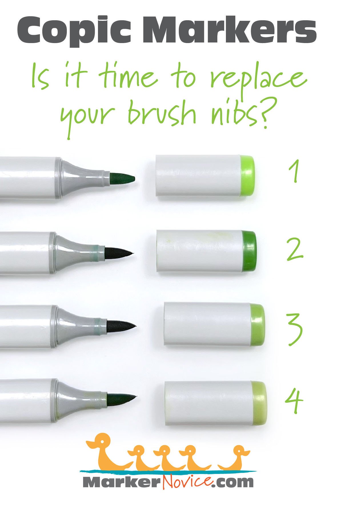 Copic Marker Maintenance: How and When to Replace Worn Brush Nibs