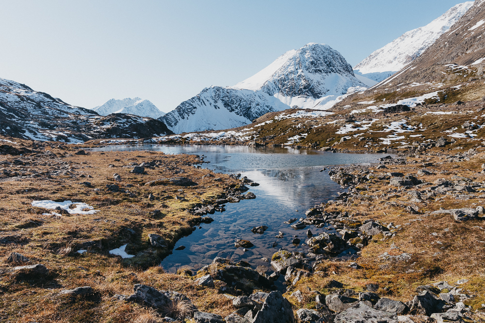 Along the way you’ll find glaciers, waterfalls, mine ruins, alpine lakes, ponds, wildlife and wild berries