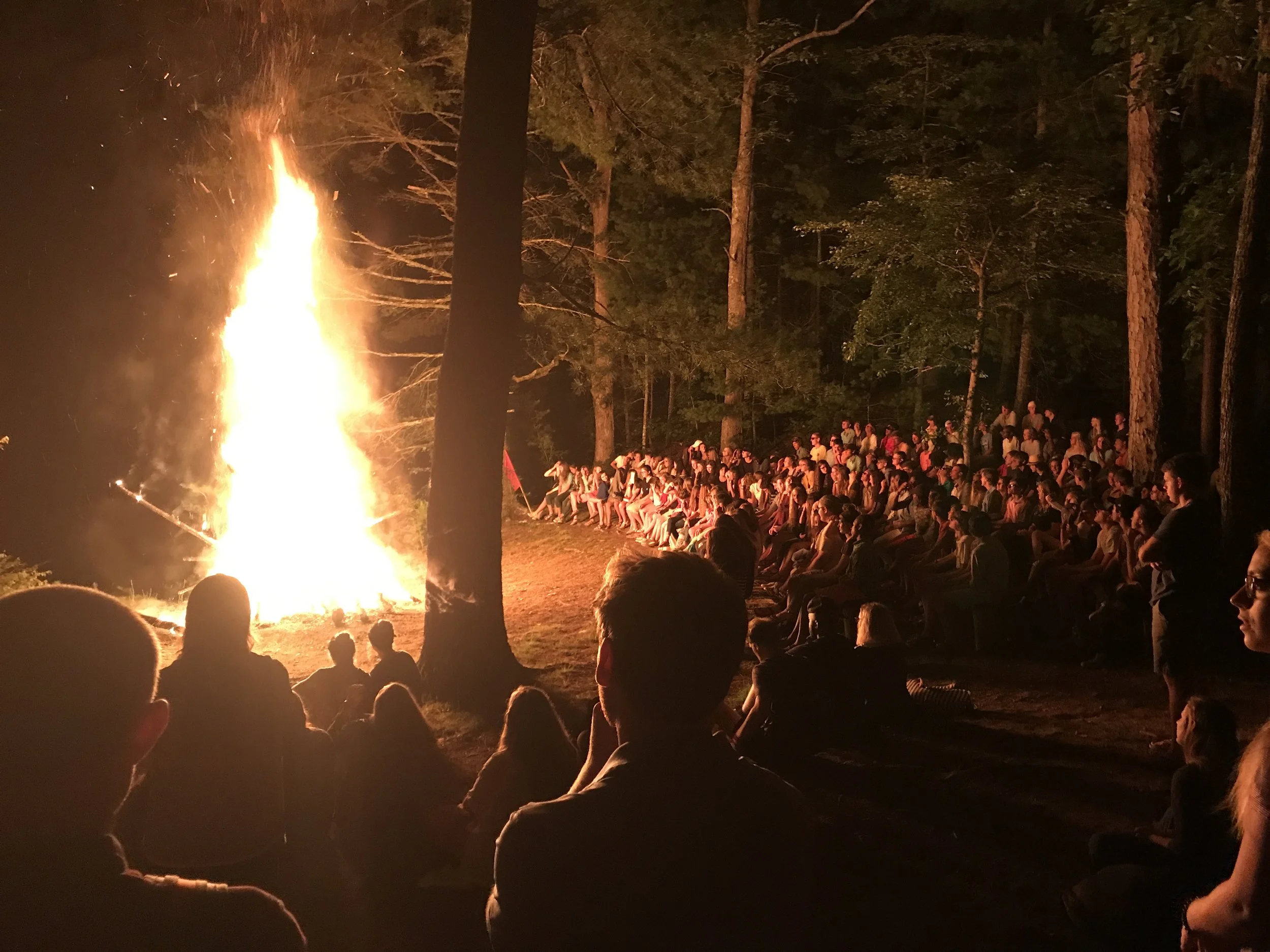 We respected this moment. We remained extremely quiet while walking to Campfire and while others told their story. 