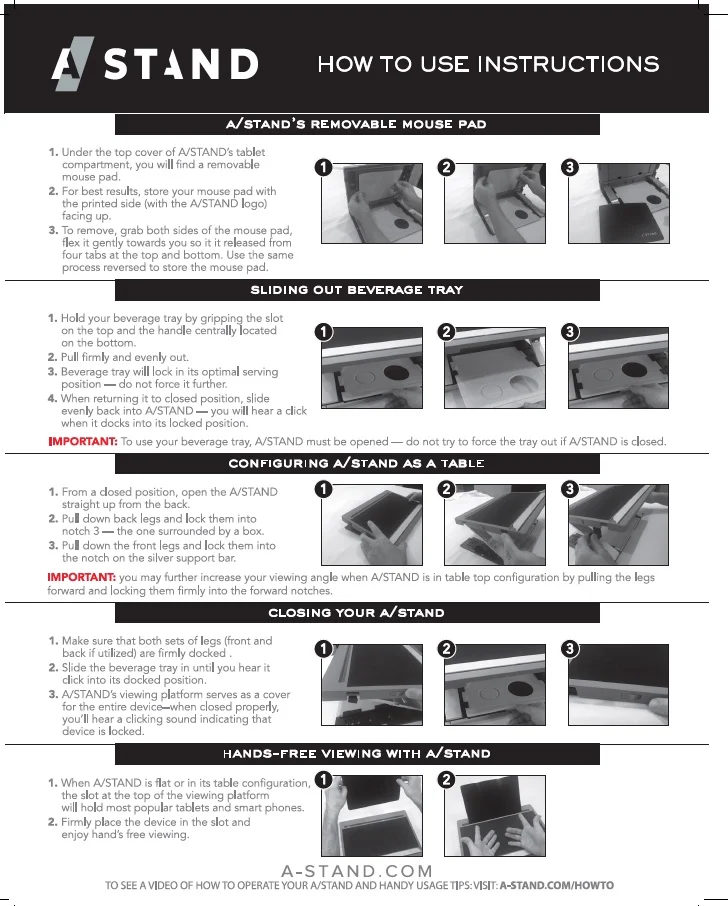 How to Use A-STAND