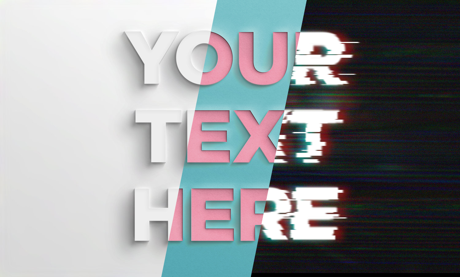 Animated Glitch Effect - Editable PSD File — Made by Mighty