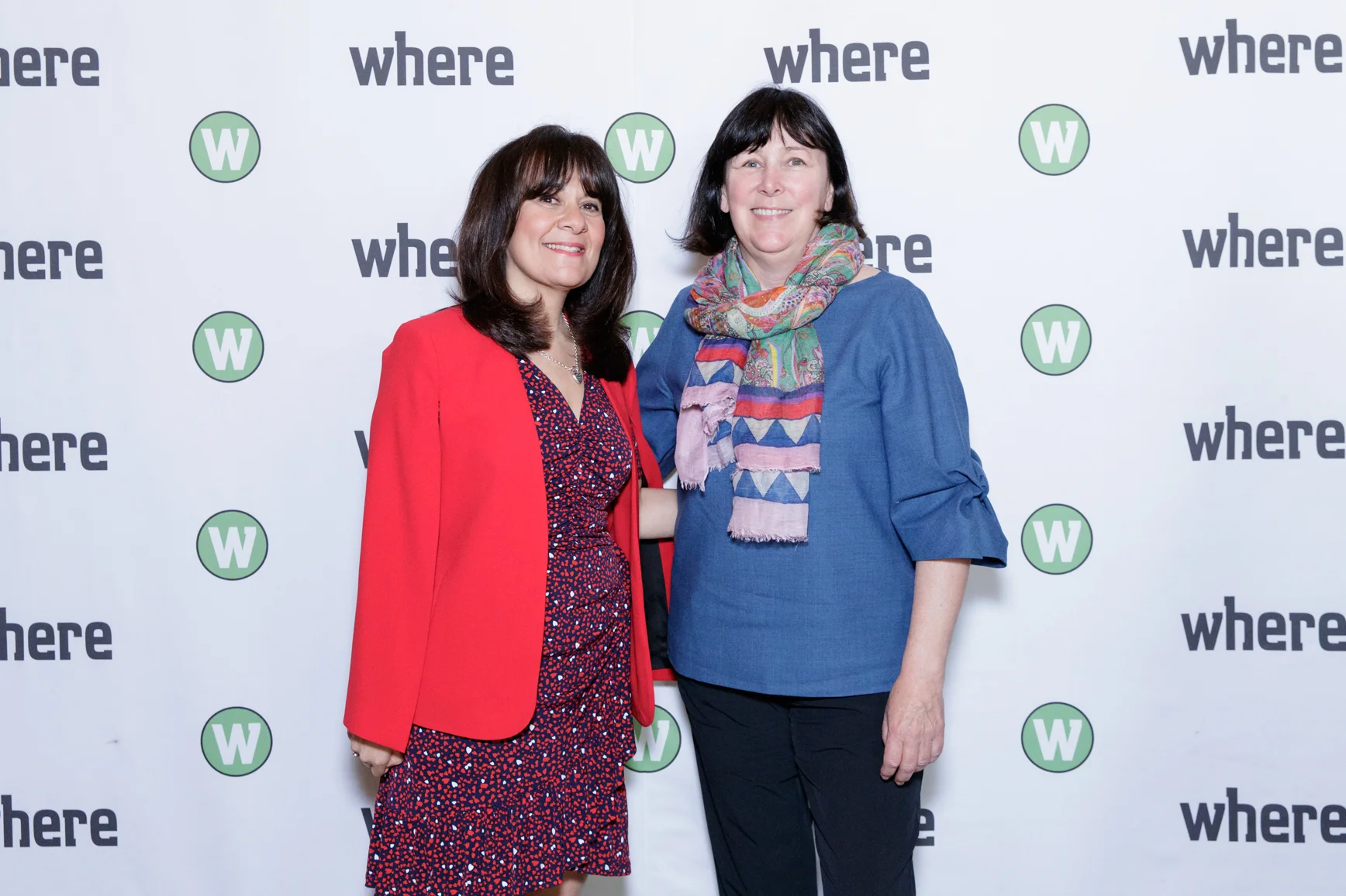 Eleanor Ajram, Associate Publisher of Where magazine (L) and Christine Coletta (R). Photo by Charles Zuckermann.