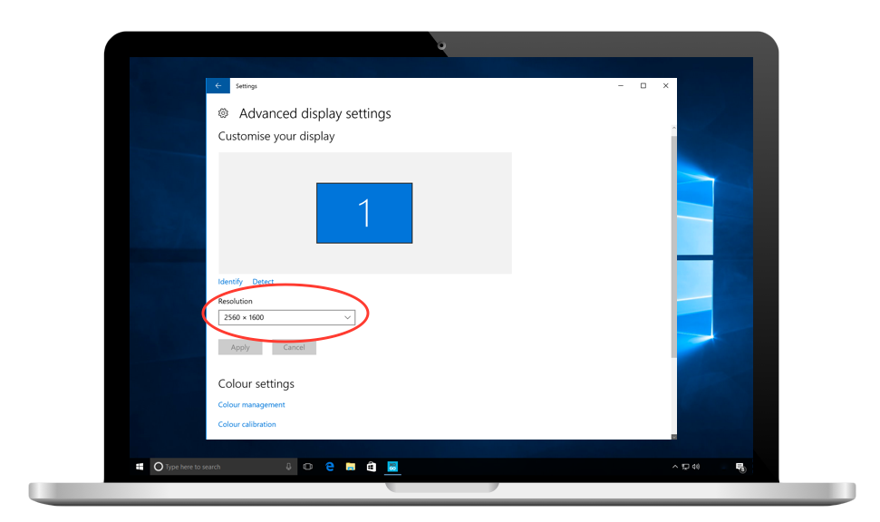 Figure 7: Media Player Resolution Settings