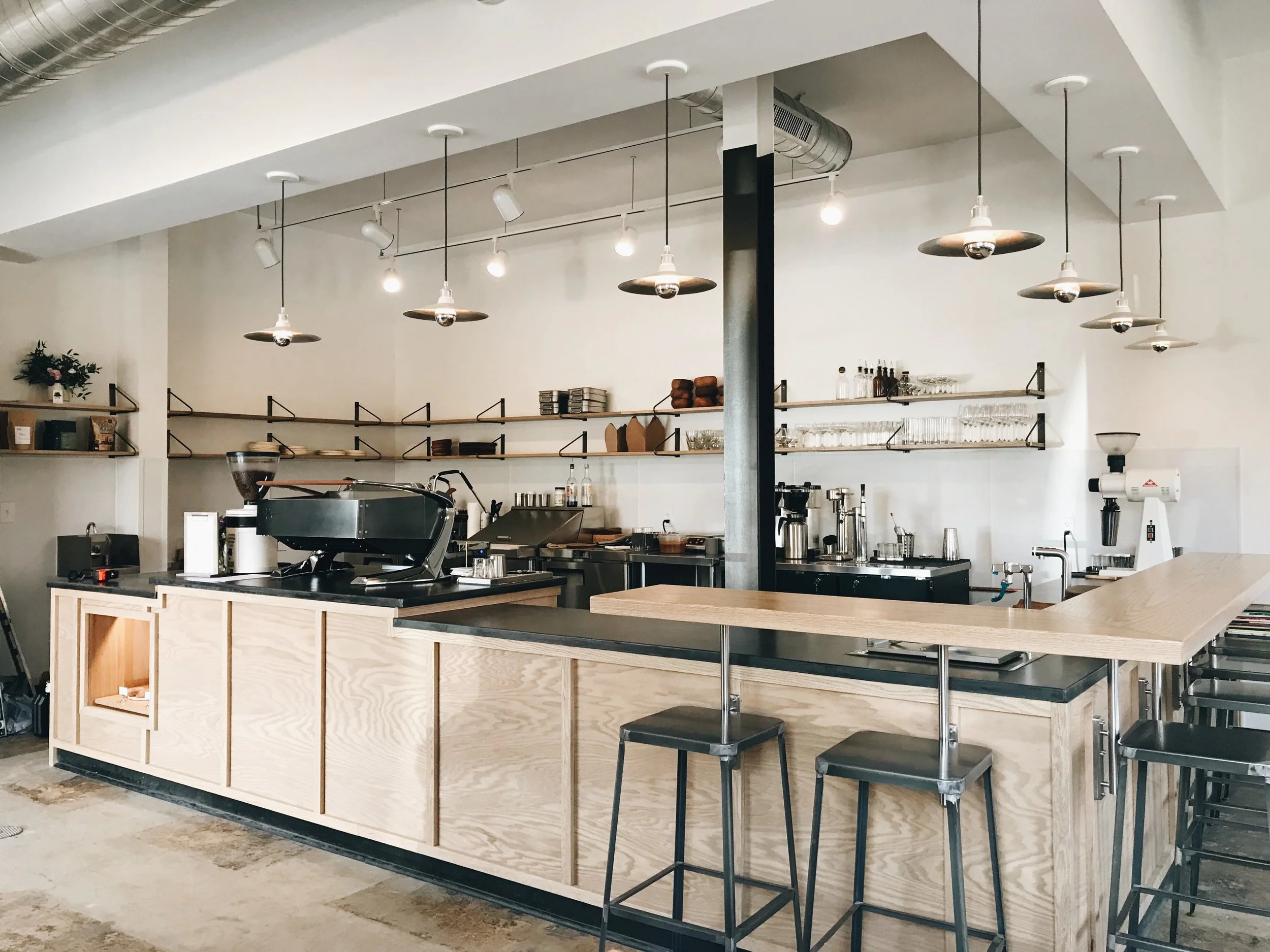 Rosewood co Mill Work Installment at Basal Coffee