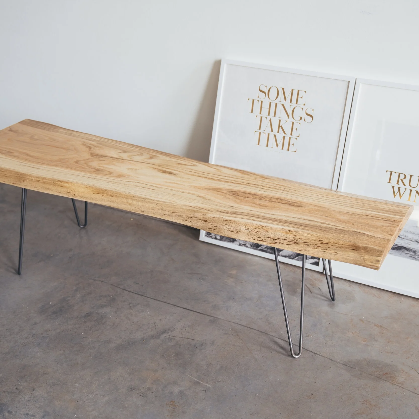 Species: Oak Live edge coffee table or bench