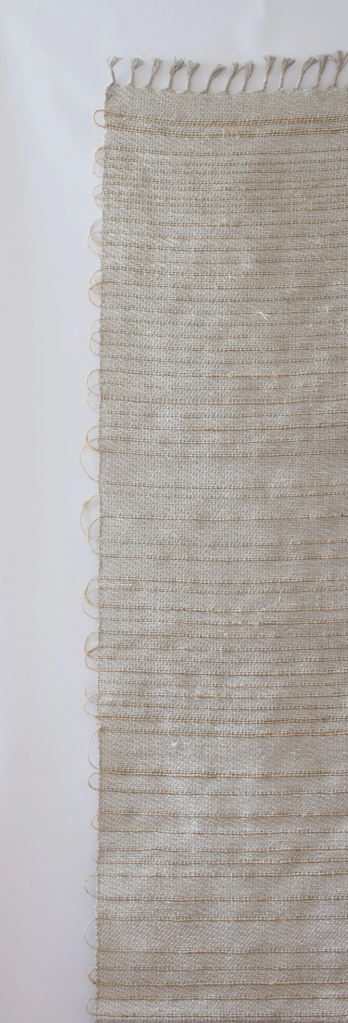 Criss Crossing of Time (detail) Handwoven linen, twin 2017