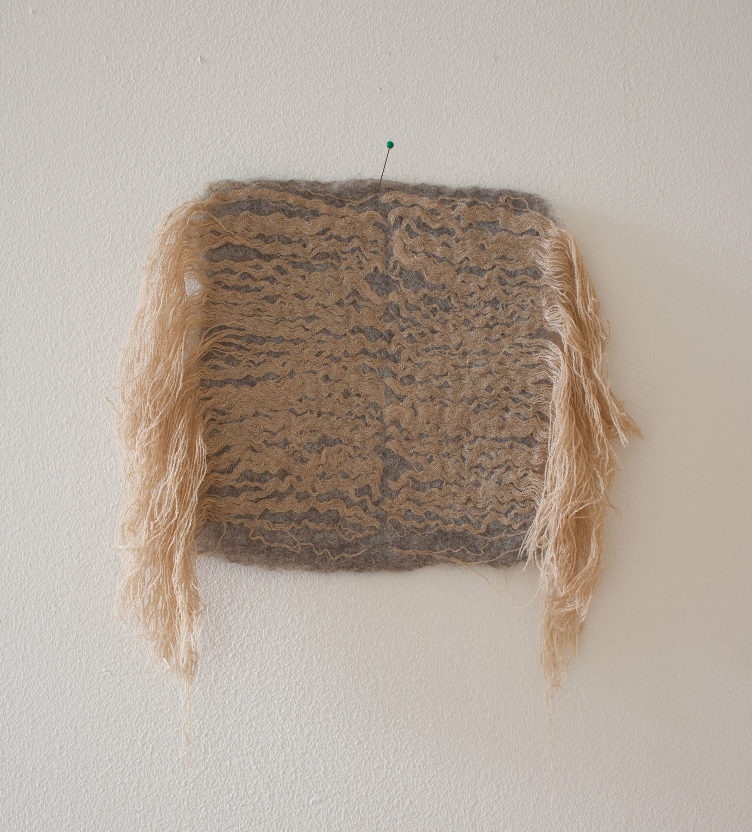  Untitled, 2015  Hand-felted wool, dyed wool yarn 