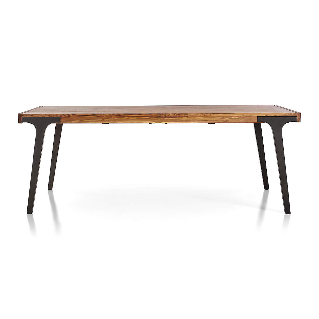 recycled teak extendable dining table