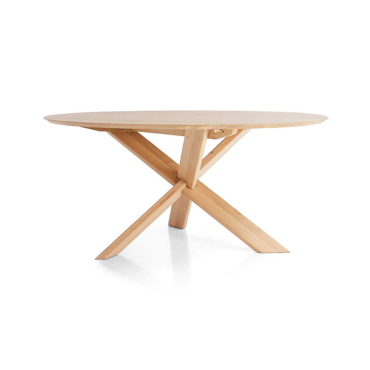 apex white oak round dining table
