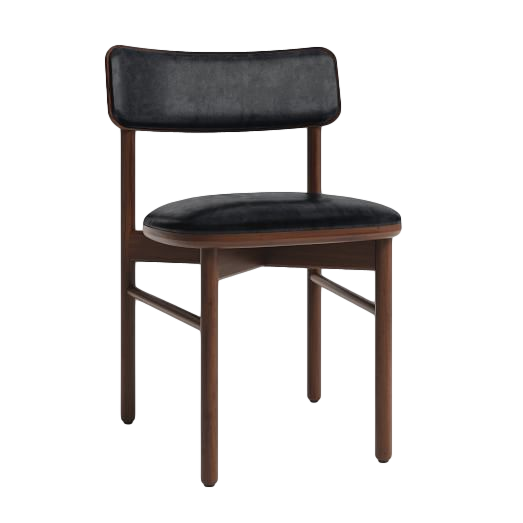  black upholstered dining chair