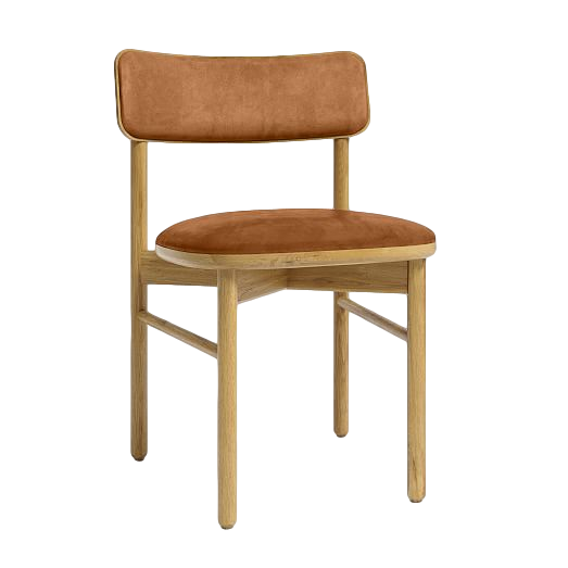 camel upholstered dining chair