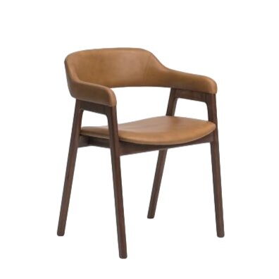 leather arm dining chair 