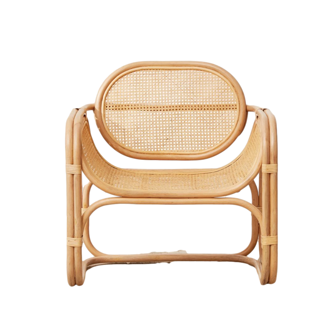 natural cane lounge chair