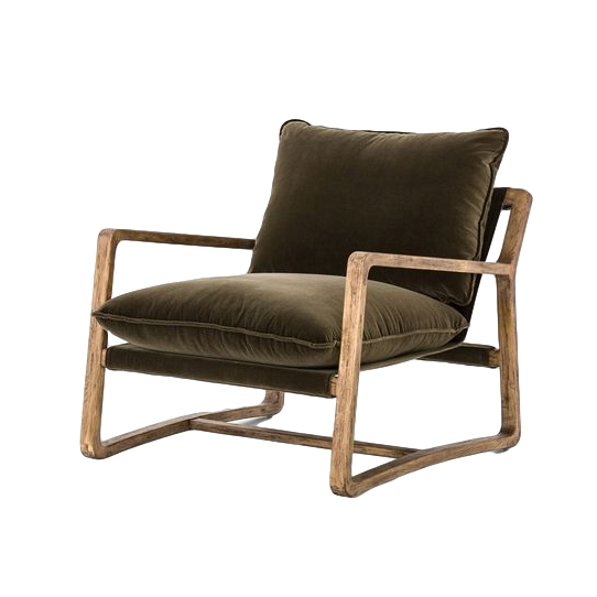 olive green lounge chair