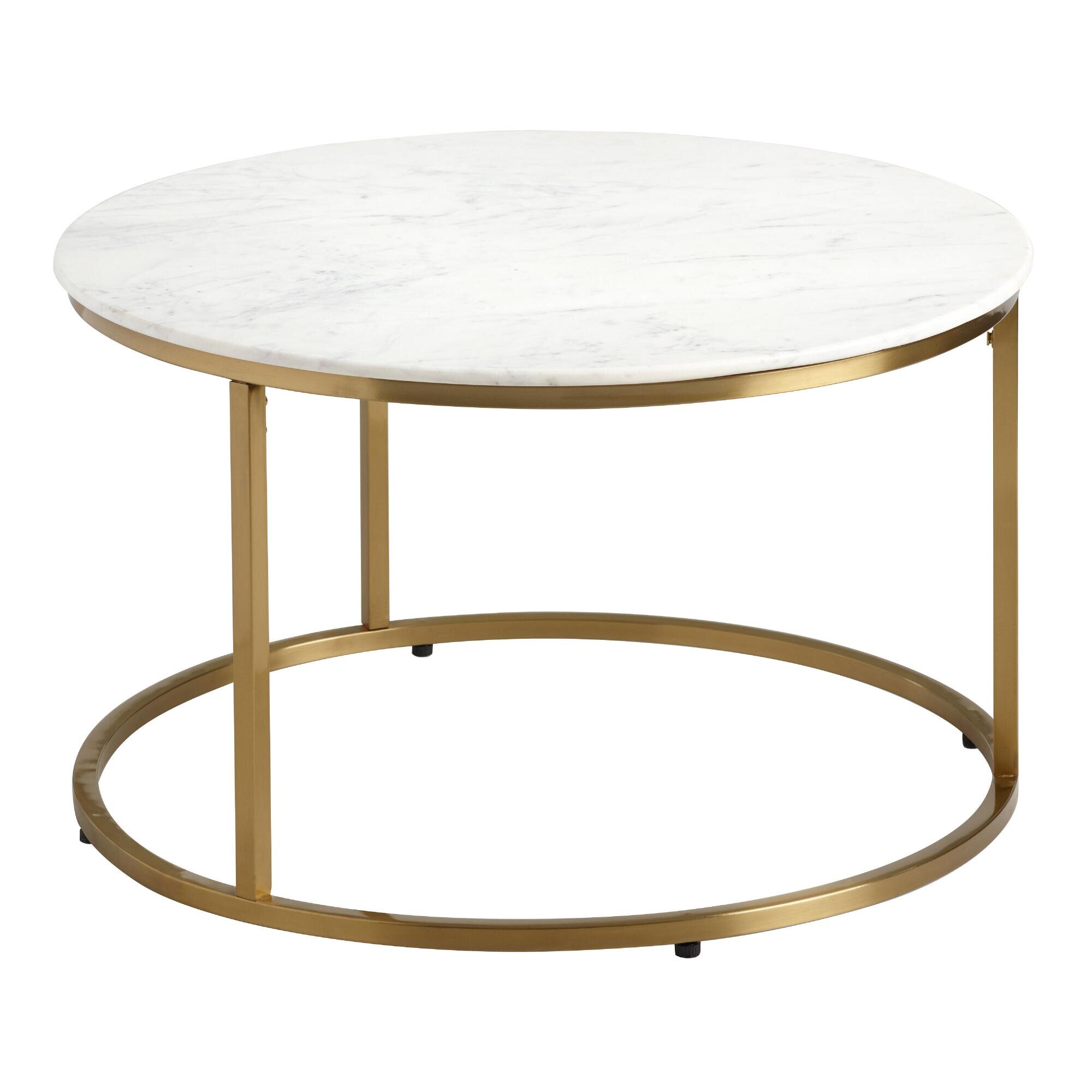 round white marble coffee table